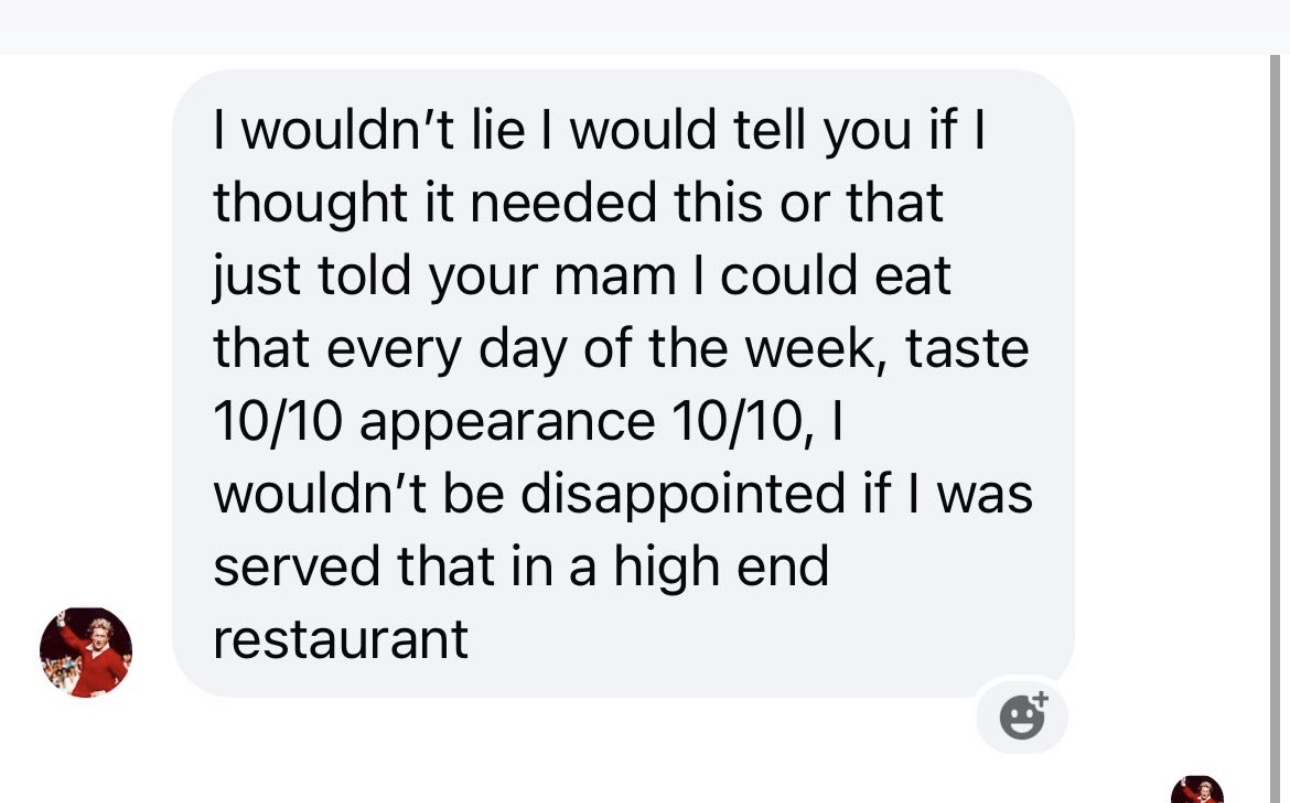 Customer message