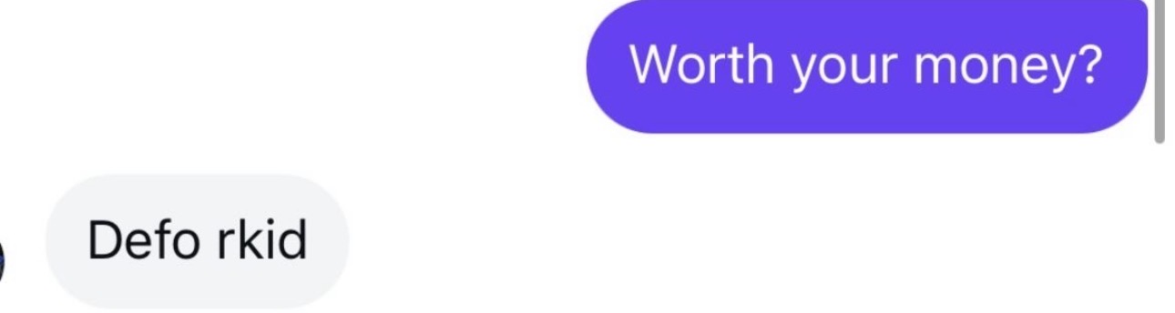 Customer message