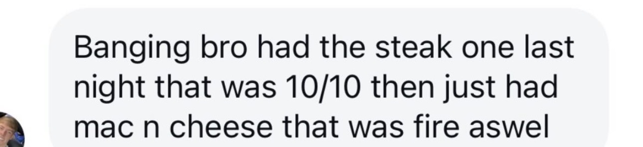 Customer message