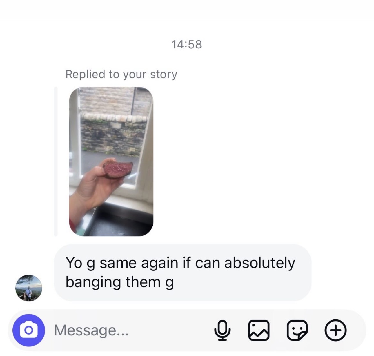 Customer message